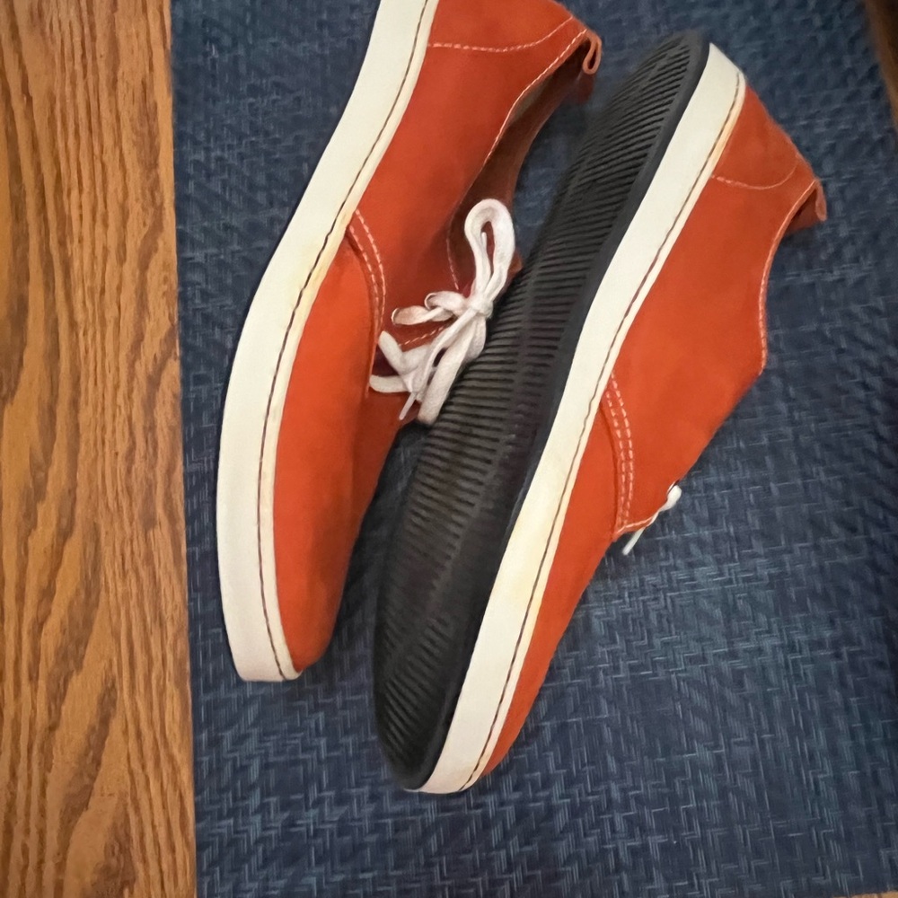 Laurent Effel Men's Orange Suede Casual Shoes - Picture 5 of 6